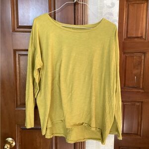 Eileen Fisher Long Sleeve Top in Mustard Yellow